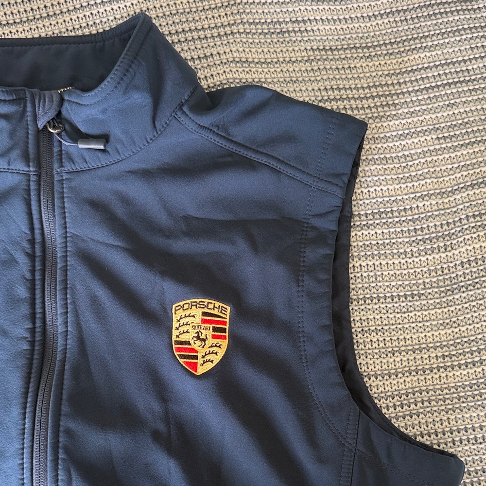 Porsche / Port Authority Navy Men's Vest with embroidered Porsche Crest